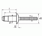 REMACHE HARD LOCK BRALO INOX / INOX CABEZA ALOMADA
